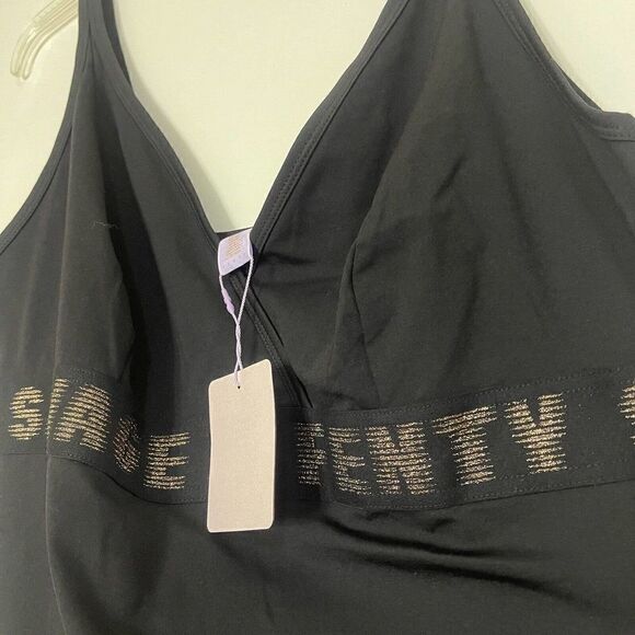 NEW! Savage x Fenty Black one piece logo banded Bodysuit plus size 3X - Picture 8 of 8